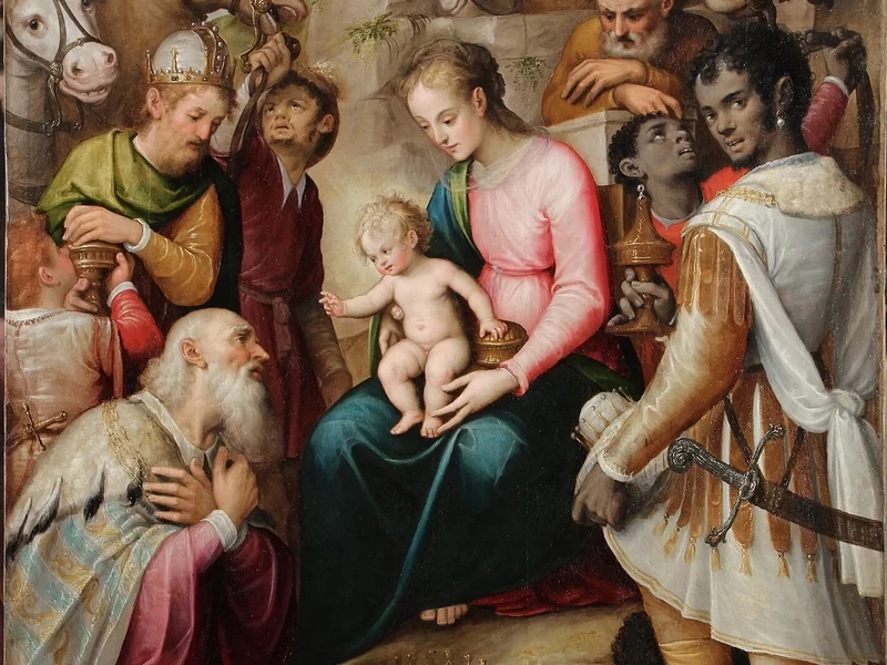1568-Guglielmo Caccia - Adorazione dei Magi - chiesa parrocchiale di San Francesco - Moncalvo (AT)
